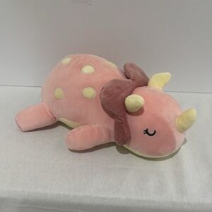 MINISO Pink Triceratops Stuffed Animal Plush Medium 14.2 in